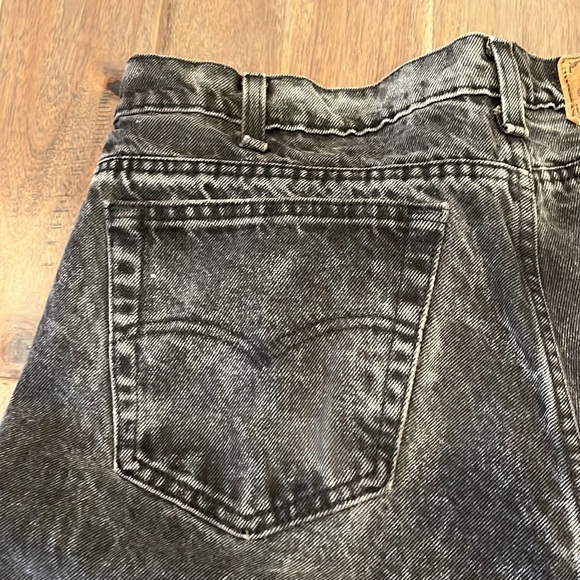 Vintage 80’s Levi’s Silver Tab Black Acid Wash 550 Jeans 38x27 Distressed Patina - Picture 8 of 16